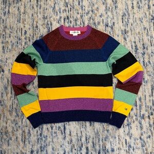 Victoria Beckham Multicolor Striped Crewneck Sweater